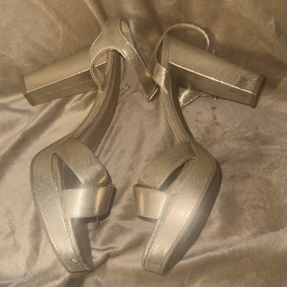 Chinese Laundry Sexy Gold Glitter shoes size 10 - Picture 6 of 8